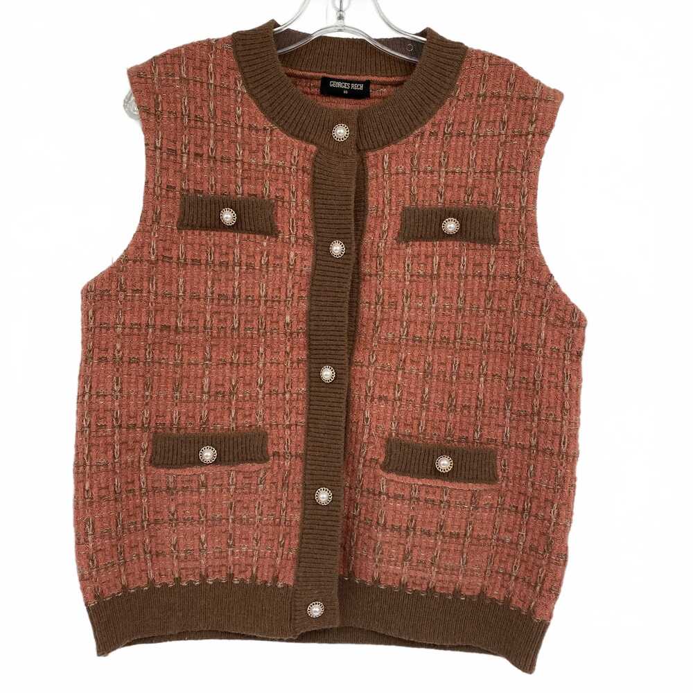 Georges Rech Blush/Brown Plaid Sweater | Women’s OS Regular